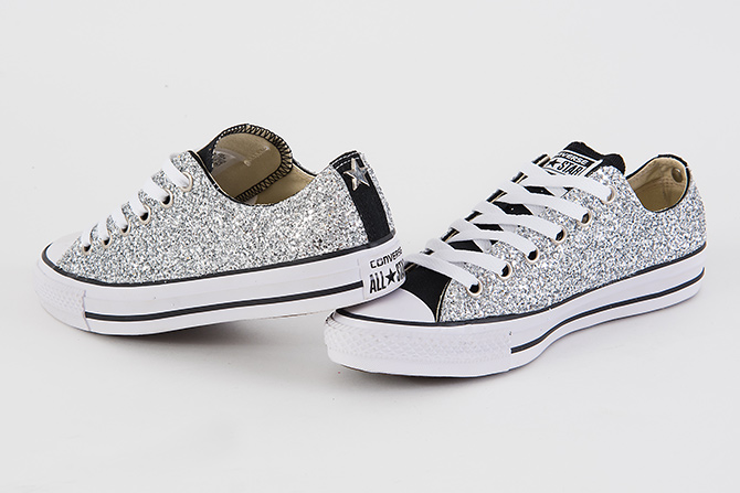 Converse All Star Custom Low Glitter | Lillylab scarpe personalizzate