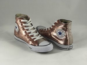 Converse All Star Personalizzate Micro Pailette Rosa Antico