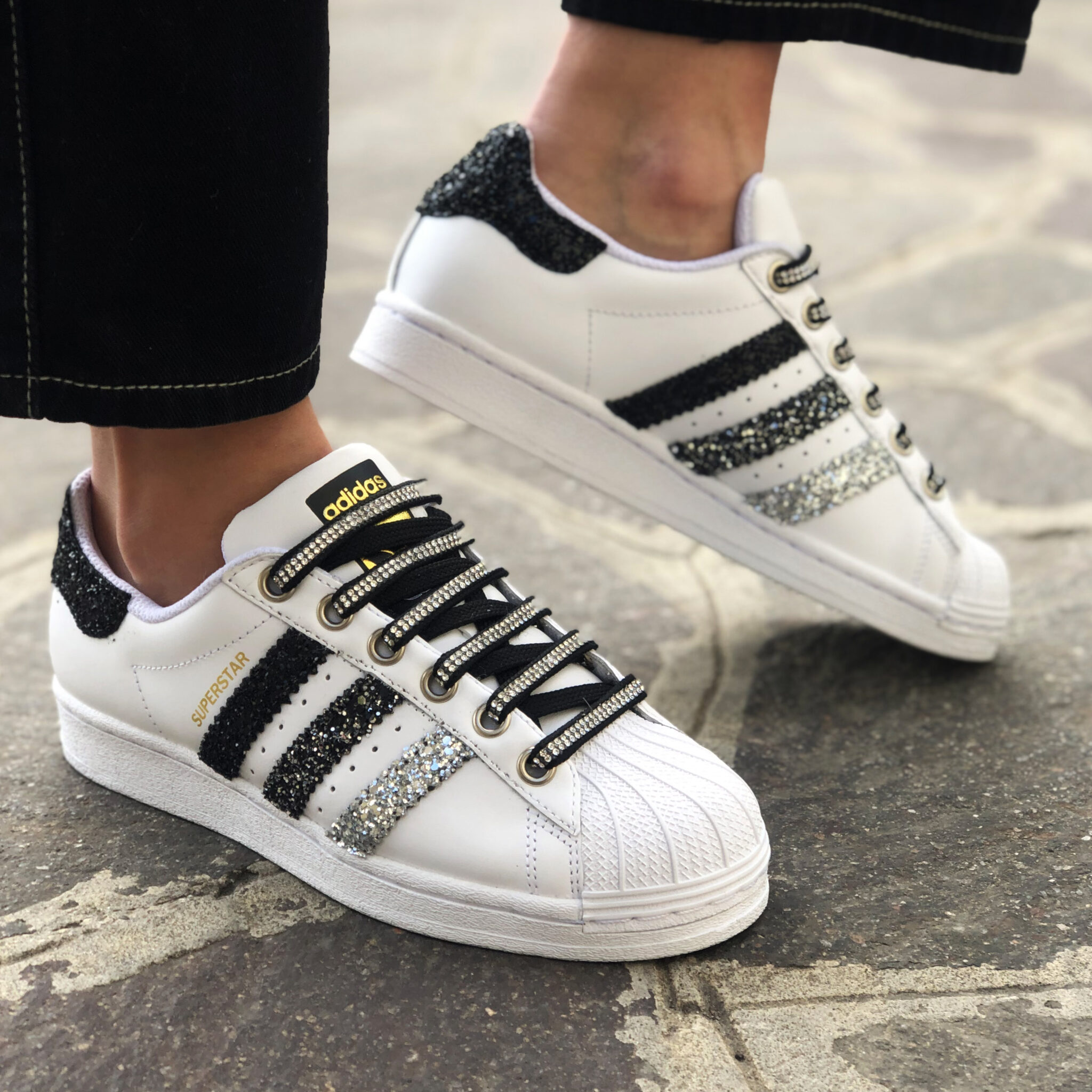 Adidas Superstar Custom Glitter & Strass | LLab scarpe personalizzate