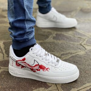 Air force ones red black and white on sale