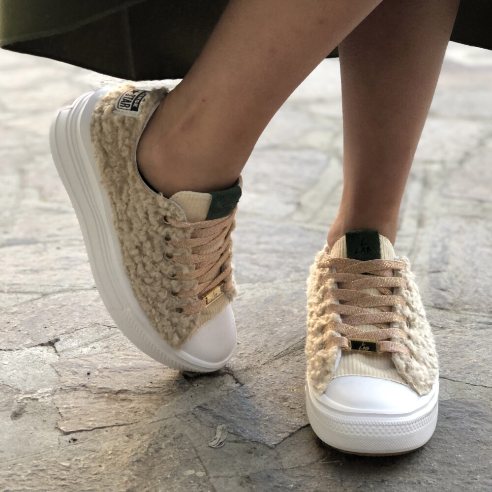 Converse All Star Move Custom Teddy Beige LLab Scarpe Custom