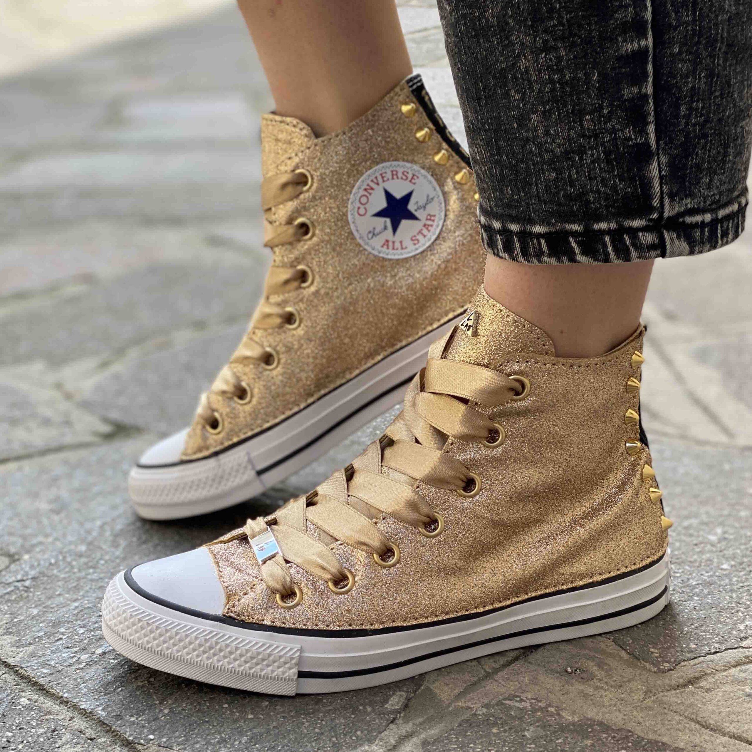 Converse All Custom Oro 2 | LLab scarpe Custom