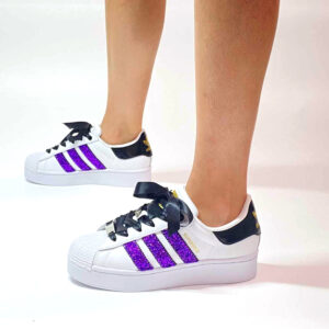 Adidas superstar white purple best sale