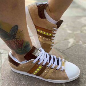 Adidas Stan Smith Custom Cocco Borchie LLab Scarpe Custom