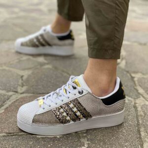 Adidas Superstar Bold Personalizzate Off White Oro