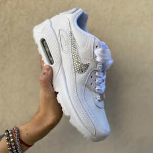 Custom Air Max Swoosh Strass Lacci Raso LLab Scarpe Custom