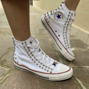 Converse con borchie shops e brillantini