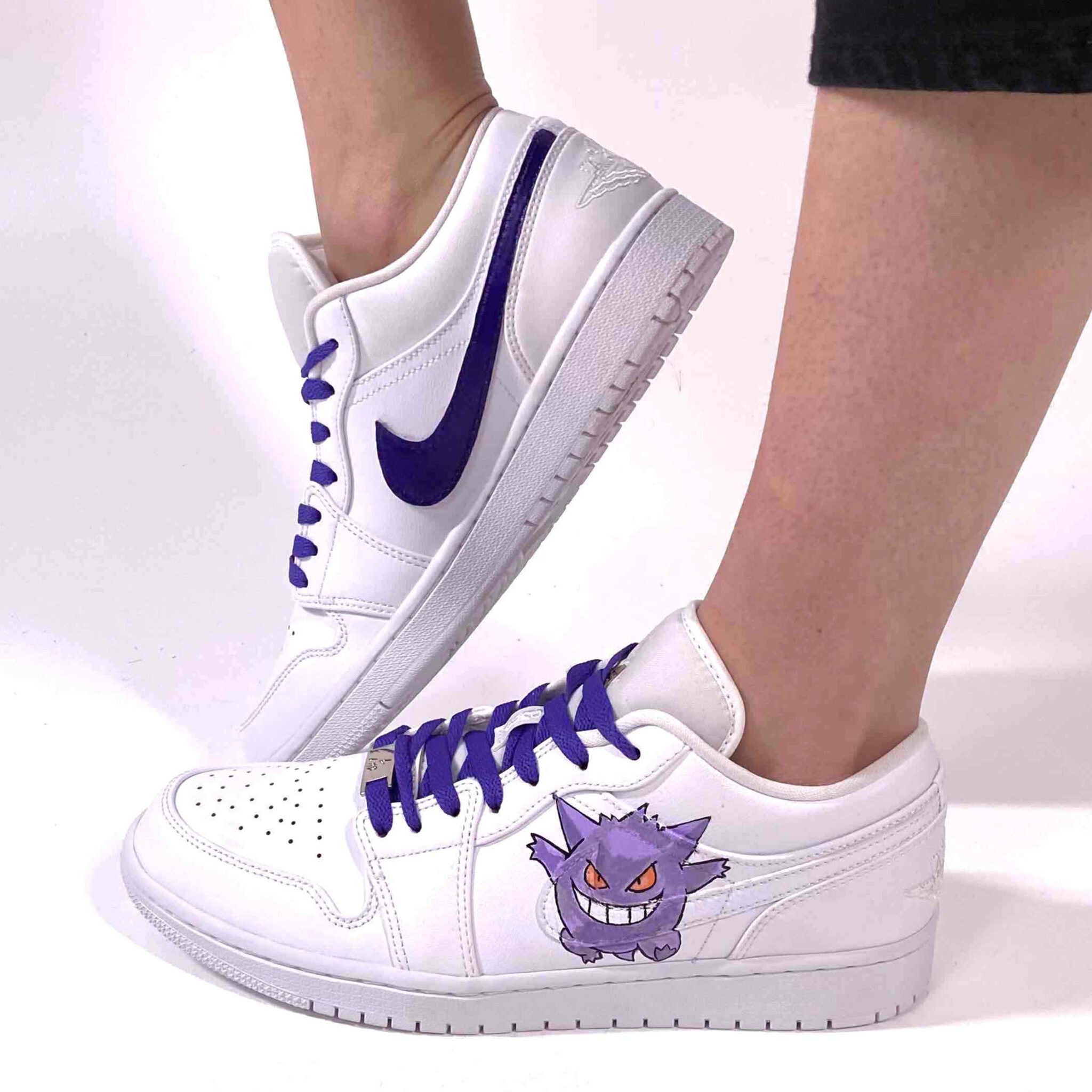 Nike Jordan 1 Custom Low Purple Monsters Llab Scarpe Custom