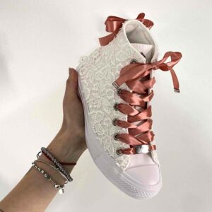 Converse All Star Custom Sposa Rosa Antico LLab scarpe custom