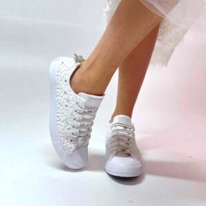 Converse bianche macrame best sale