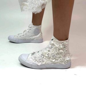 Converse Personalizzate Sposa Farfalle LLab scarpe custom