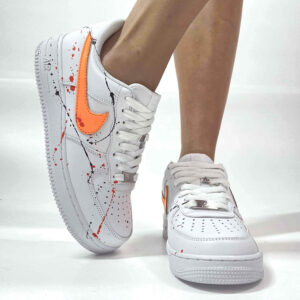 Nike Air Force One Custom Baffo Arancio LLab Scarpe Personalizzate