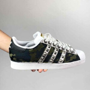 Adidas Superstar Personalizzate Camouflage Nero